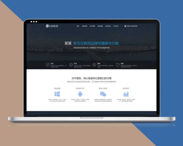 高端网站建设互联网信息化服务类织梦模板(带手机端)