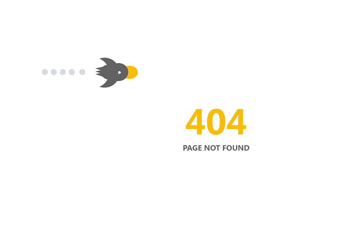 原创纯css3响应式动画乌鸦飞过404错误页面模板
