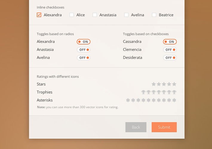 HTML5制作的橙色表单页面特效网页代码