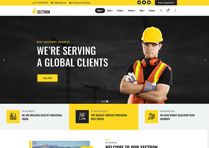 响应式HTML5建筑工程集团企业网站网页源码模板