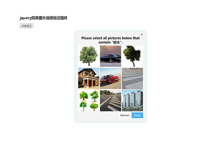 jquery同类图片选择验证插件验证方式代码素材
