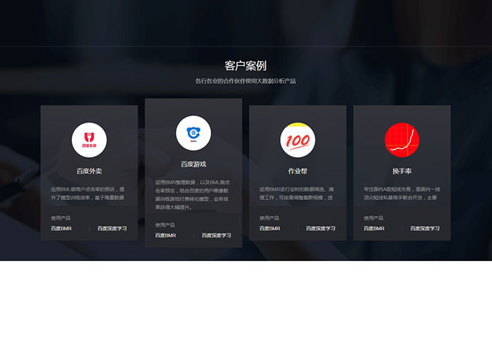 css3大气的企业案例图文布局代码网页代码素材
