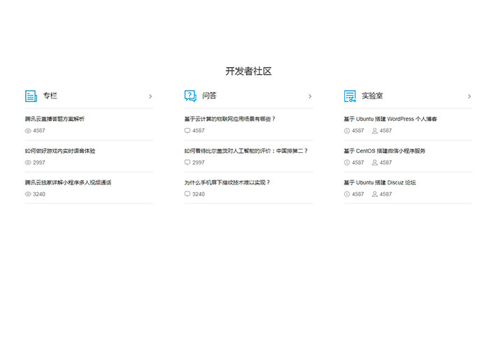 新闻动态div css问答列表布局网页HTML代码素材