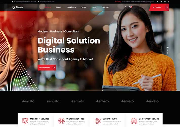 响应式金融商业咨询服务企业官网HTML5网页模板?