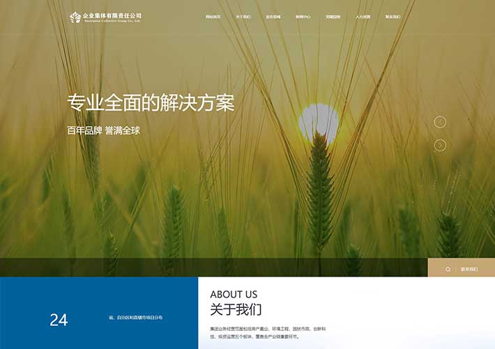 响应式滚屏集团业务企业形象展示网站网页HTML源码模板