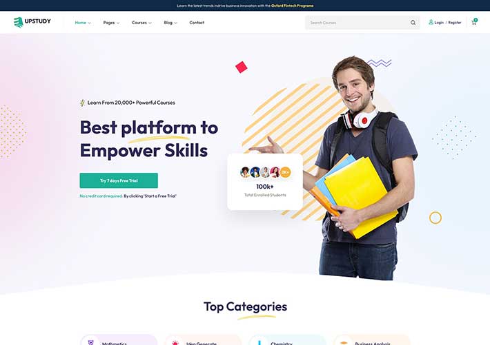 响应式教育培训学校在线学习机构网站网页HTML5模板