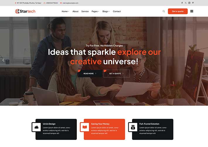 响应式IT网络HTML5软件编程服务公司网站网页模板