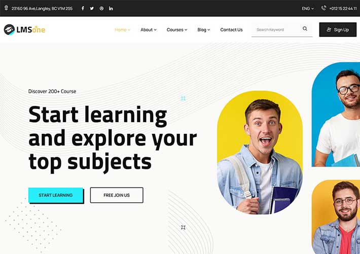 响应式在线教育课程学校服务网站HTML5网页源码模板