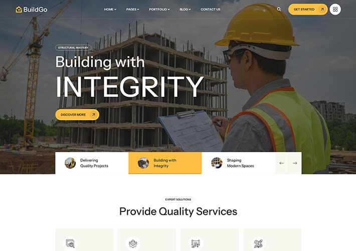 响应式建筑行业室内设计公司网站web网页HTML模板