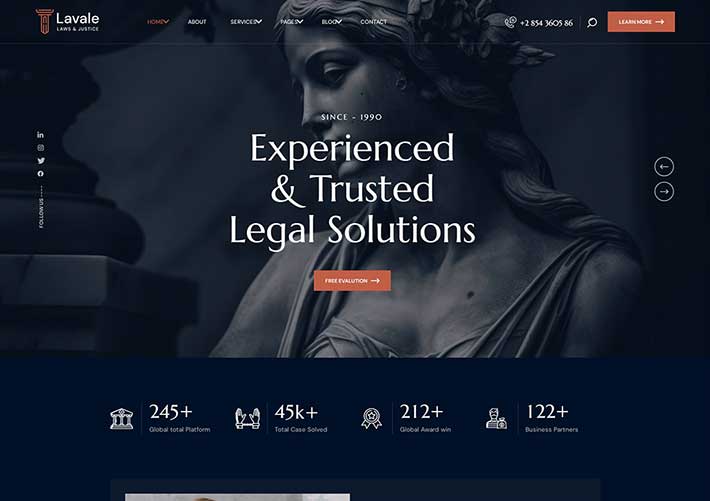 多用途律师事务所律师企业司法机构网站网页HTML模板